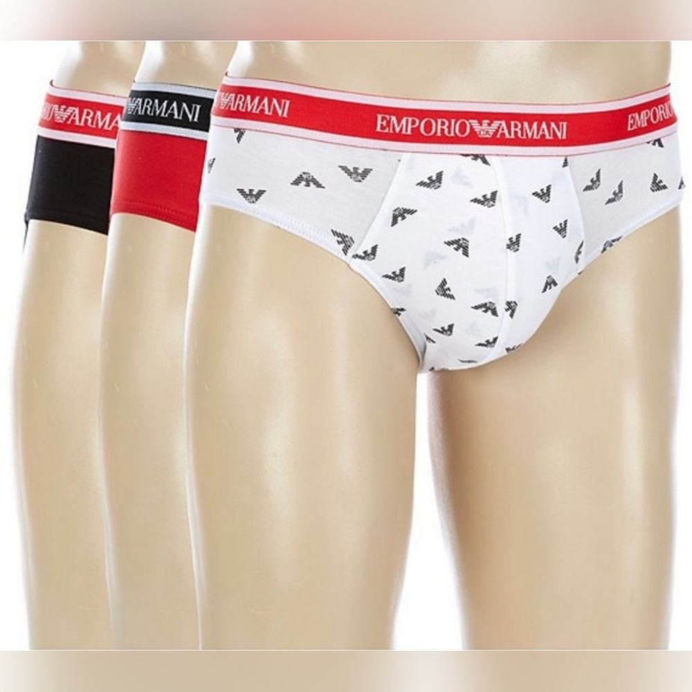 Emporio Armani 3-Pack Brief Stretch Cotton Multicolor
